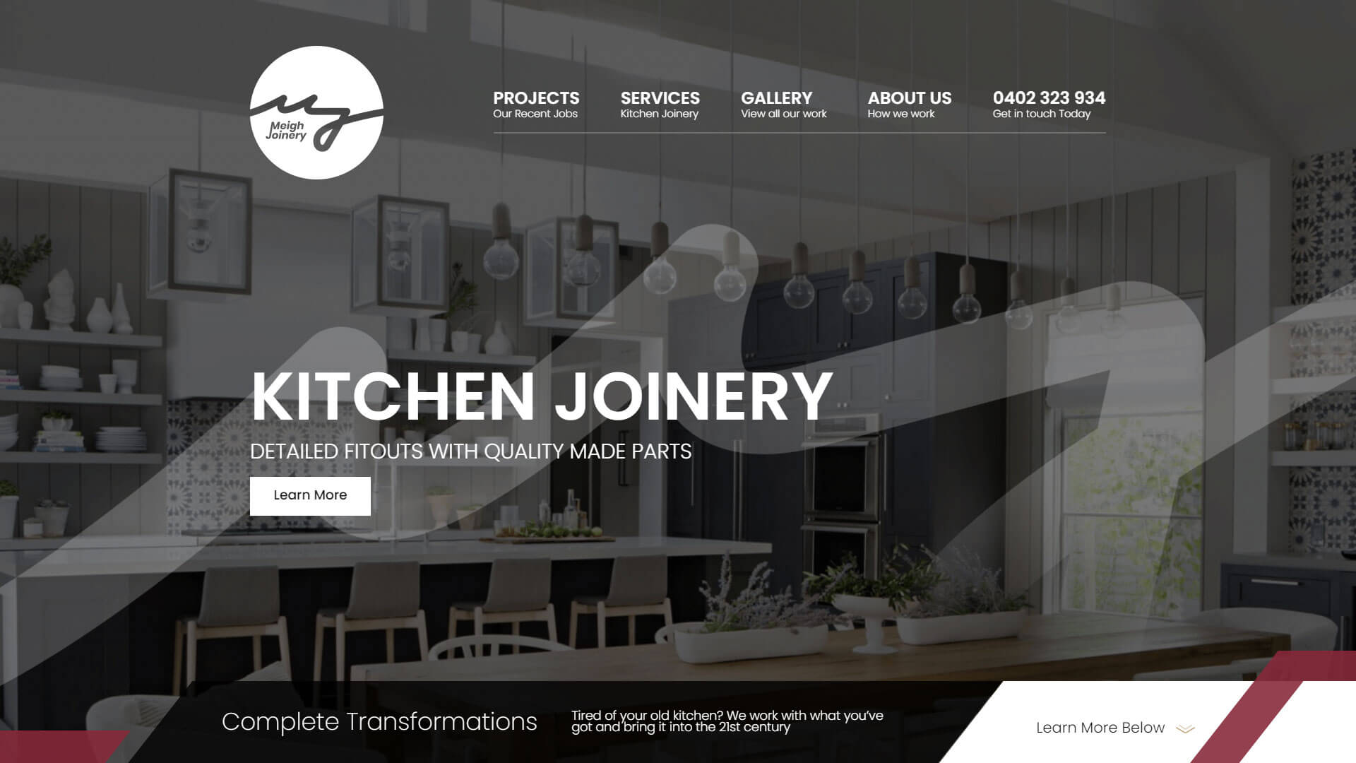 Meigh Joinery - Bondi web design case study